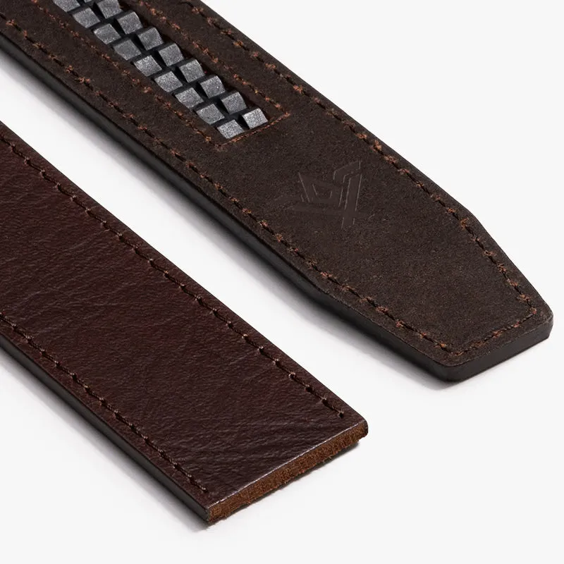 Brown Full Grain Leather Belt (Custom - Front Sq)