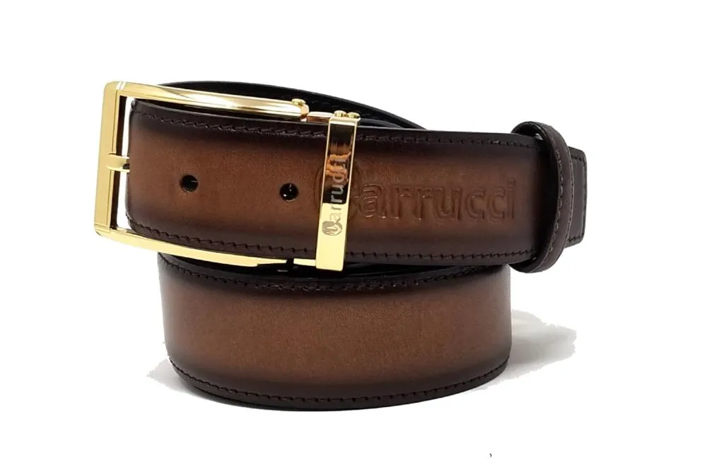 Burnished Calfskin Leather Belt