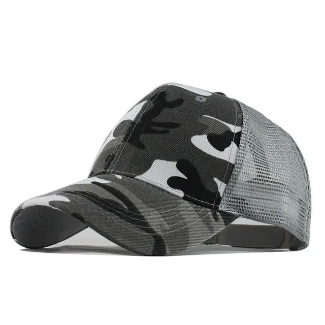 Camouflage Mesh Army Trucker Baseball Cap