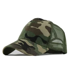 Camouflage Mesh Army Trucker Baseball Cap