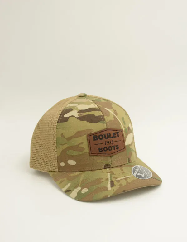 Cap (VET309) Choc Patch, Camo/Khaki Mesh