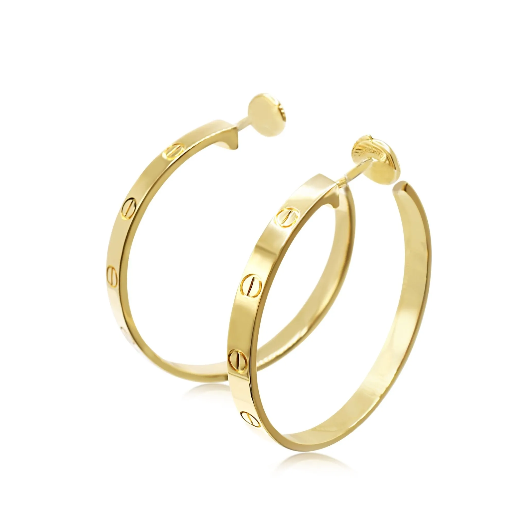 Cartier Love Hoop Earrings - 18ct Yellow Gold