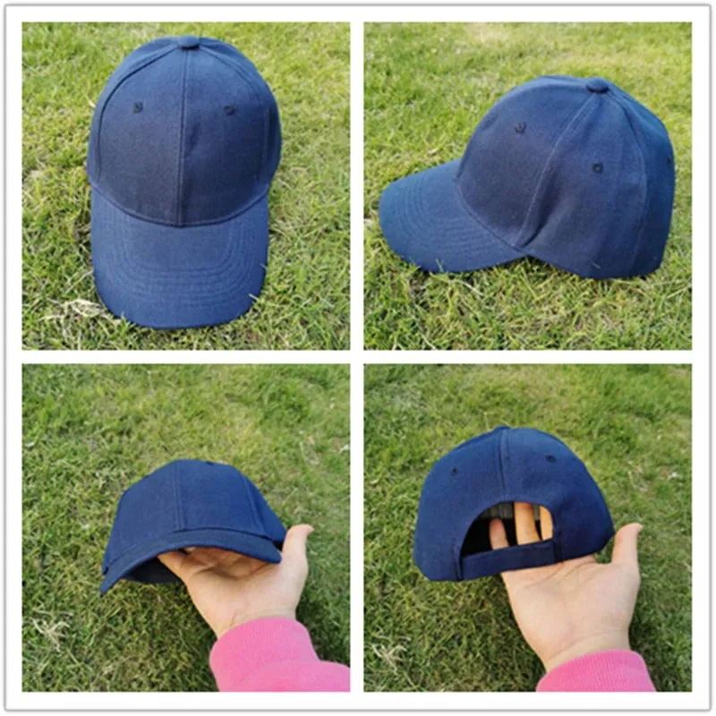 Casual Plain Acrylic Baseball Adjustable Snapback Cap