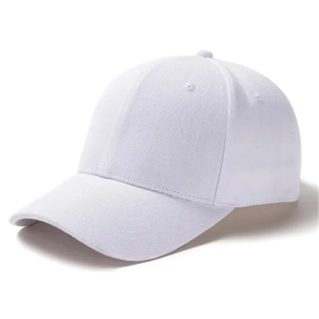 Casual Plain Acrylic Baseball Adjustable Snapback Cap