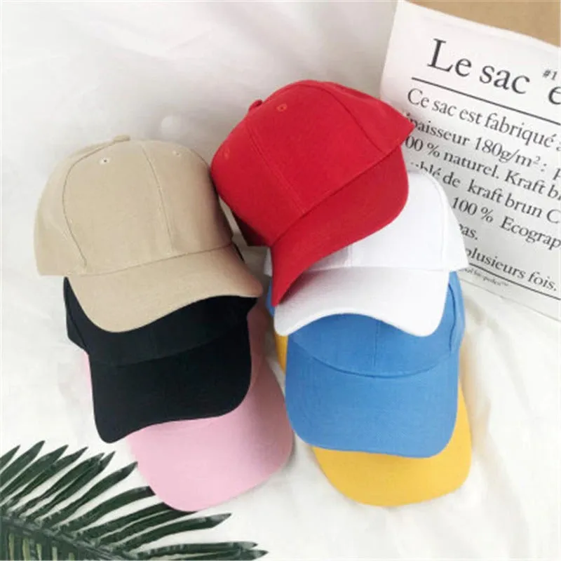 Casual Plain Acrylic Baseball Adjustable Snapback Cap