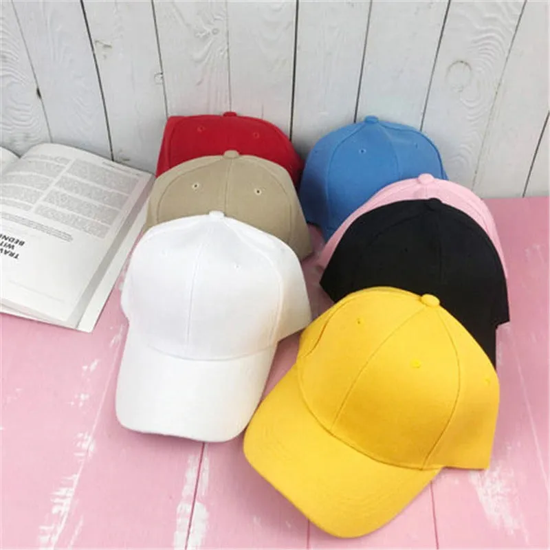 Casual Plain Acrylic Baseball Adjustable Snapback Cap