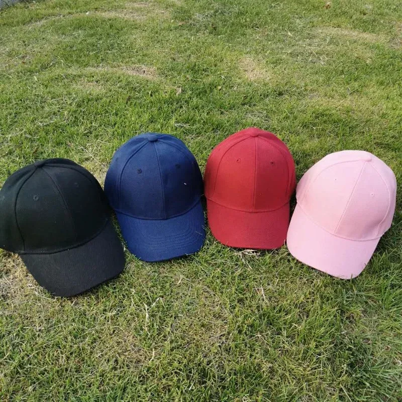 Casual Plain Acrylic Baseball Adjustable Snapback Cap