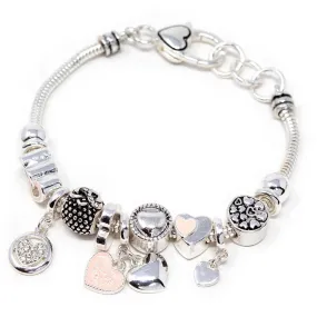 Charm Bracelet-I Love you-Antique Silver