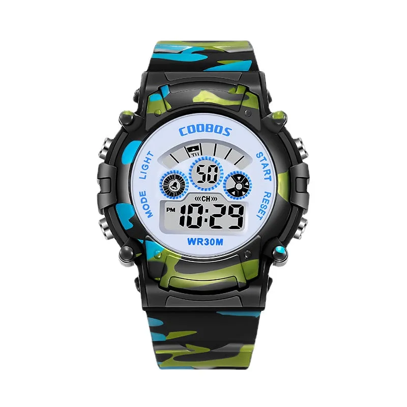 Children's Watch Luminous Waterproof Multifunctional Electronic Watch for Male and Female Students