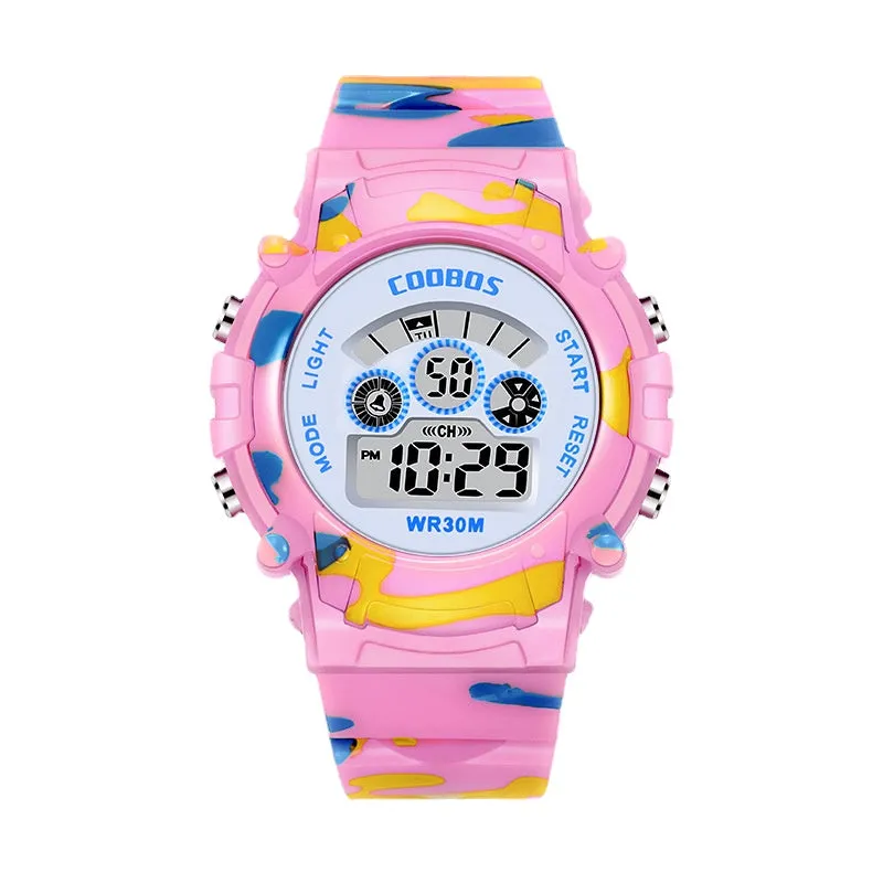 Children's Watch Luminous Waterproof Multifunctional Electronic Watch for Male and Female Students