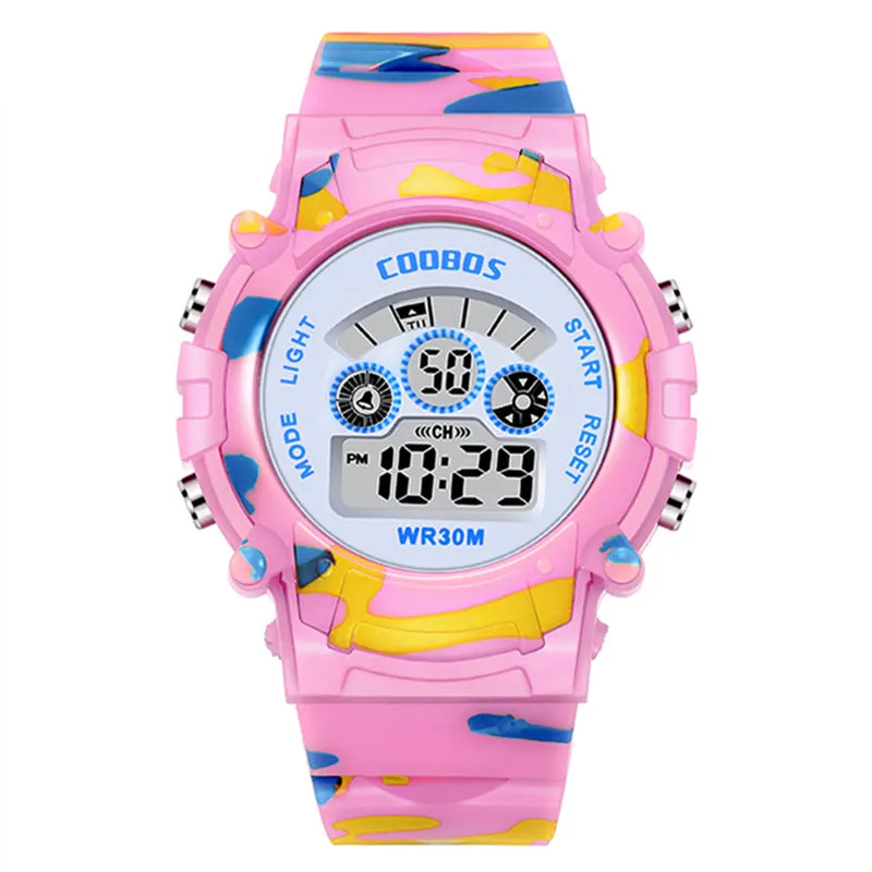 Children's Watch Luminous Waterproof Multifunctional Electronic Watch for Male and Female Students