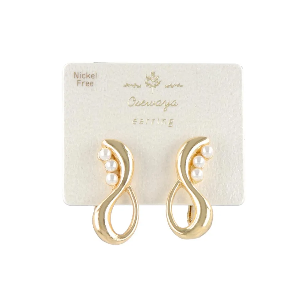 Chunky Wave Clip On Earrings