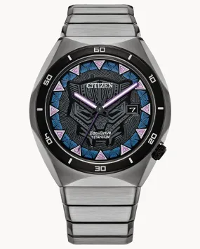 Citizen Black Panther Black Dial Super Titnium Bracelet Watch AW1668-50W