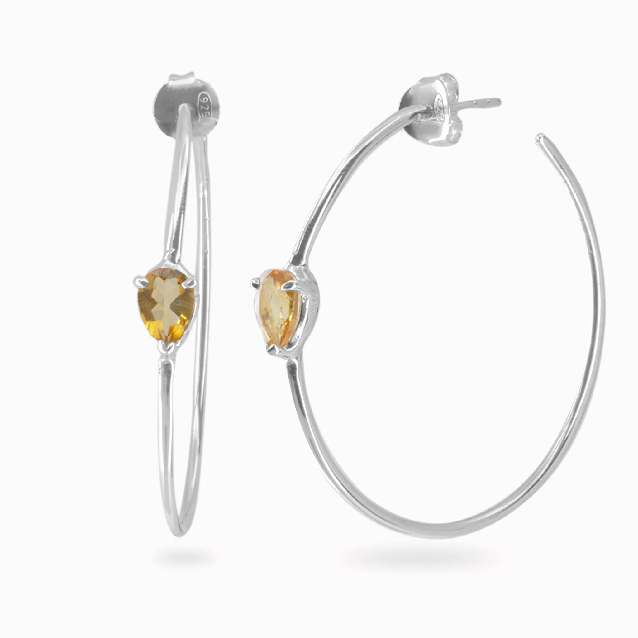 Citrine Hoops