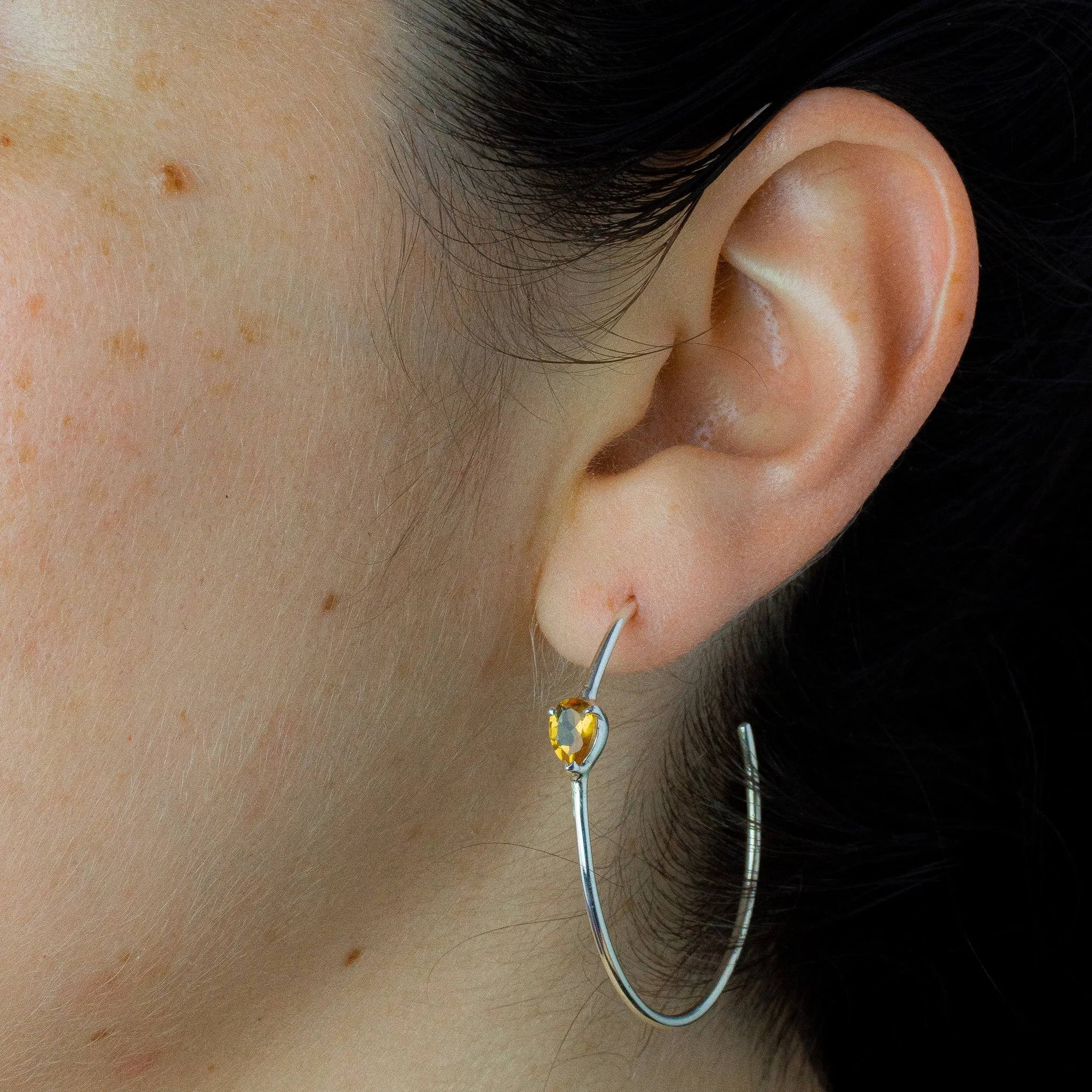 Citrine Hoops