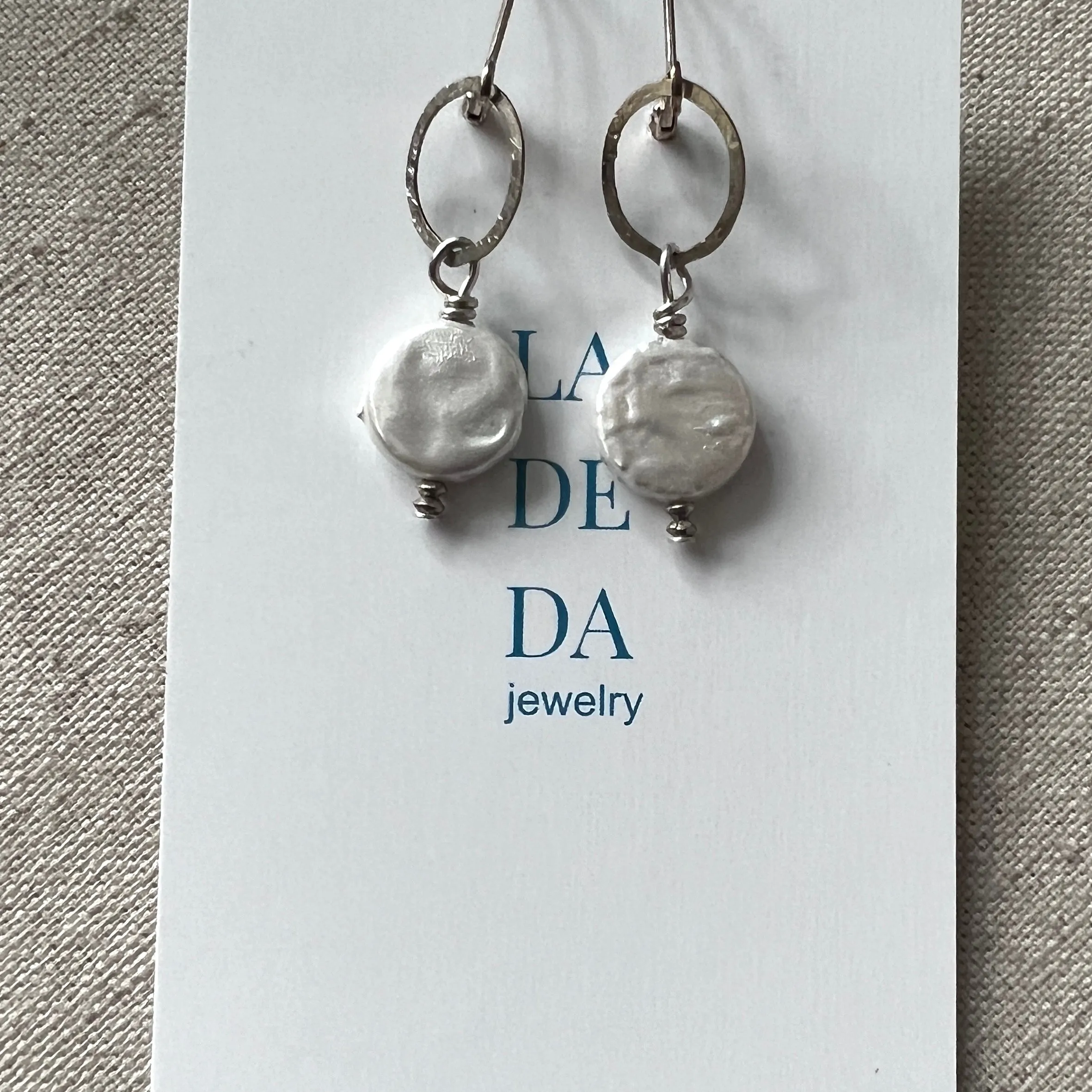 Classic Coin Pearl Earrings