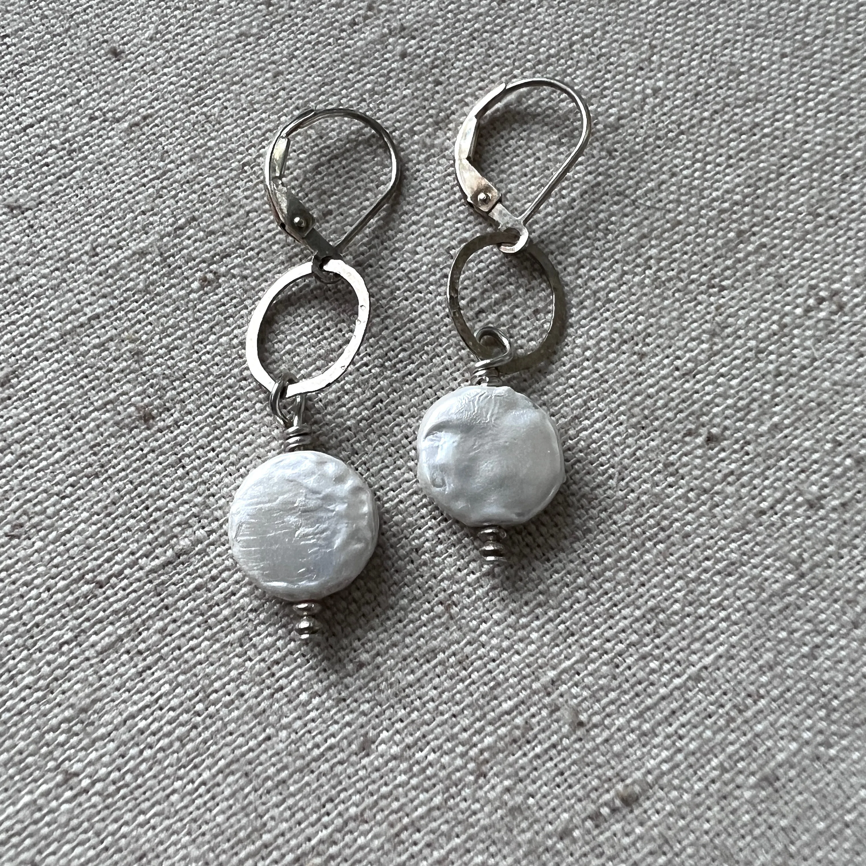 Classic Coin Pearl Earrings