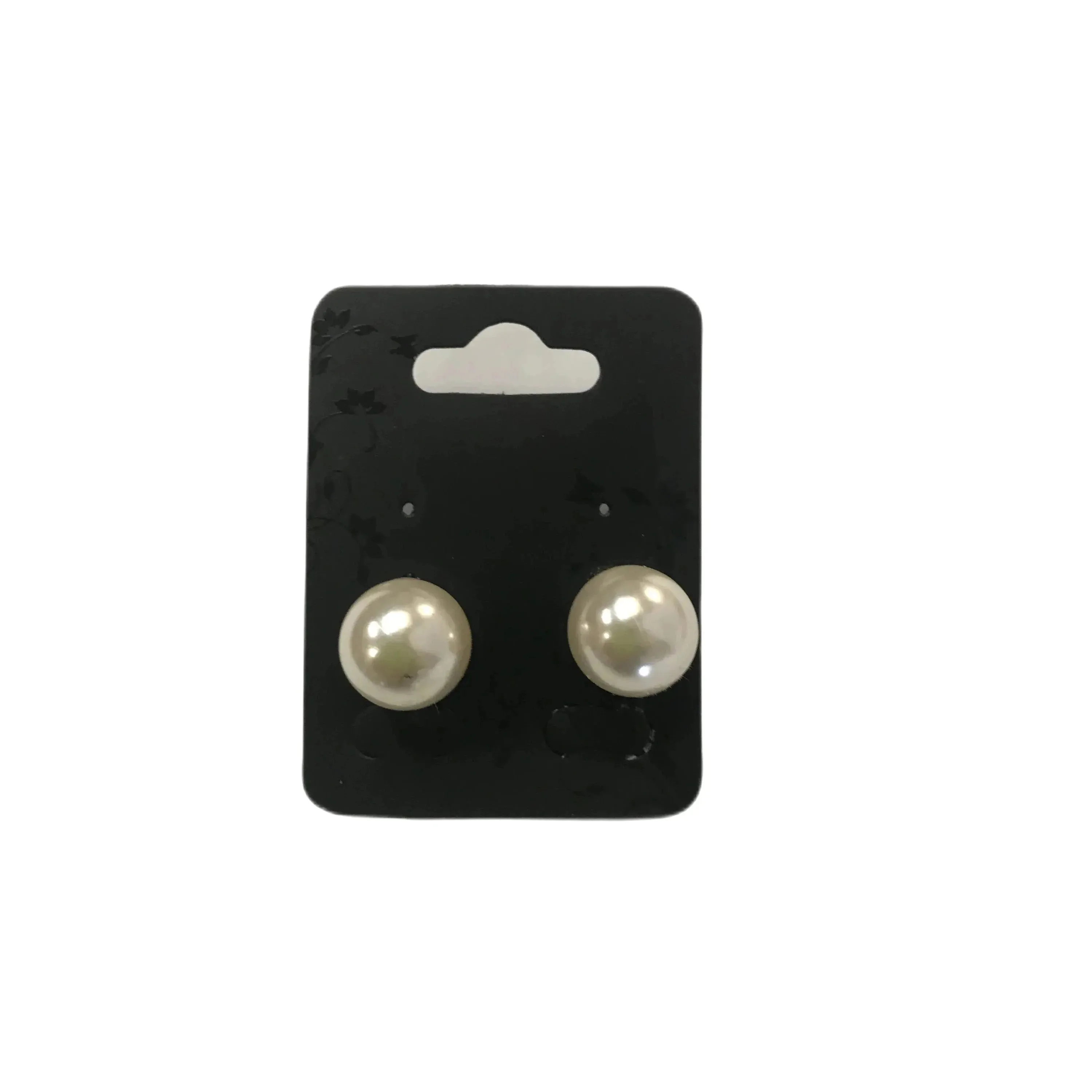 Classic large faux pearl earrings