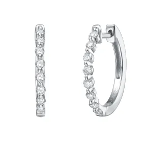 Cléo Lab Created Moissanite Huggie Hoop Earrings