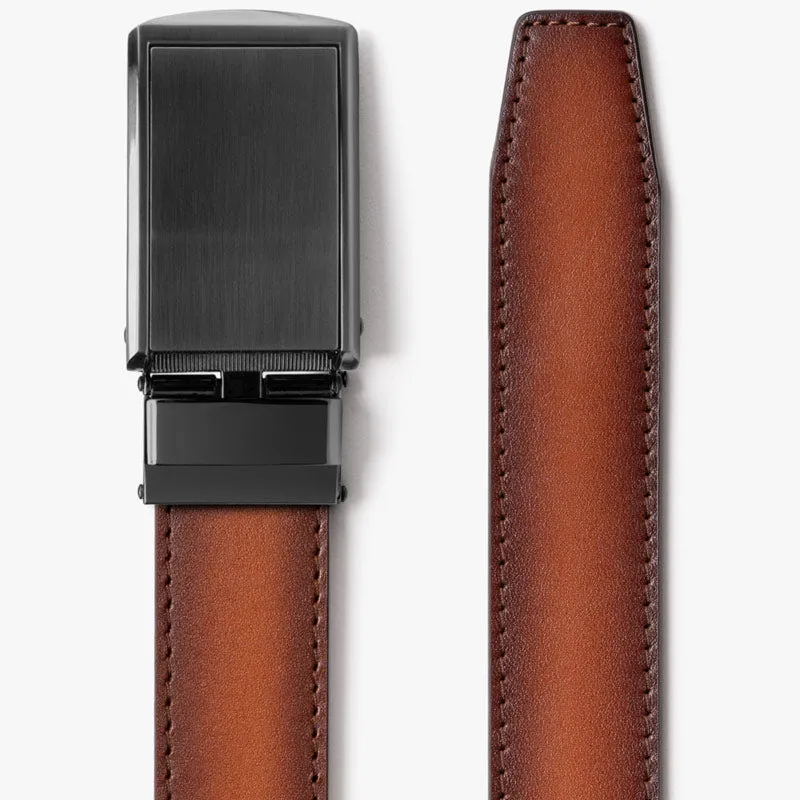 Cognac Full Grain Leather Belt