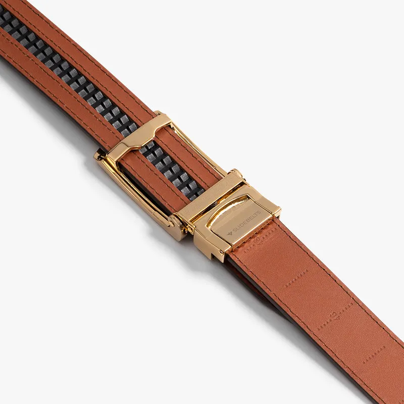 Cognac Full Grain Leather Belt