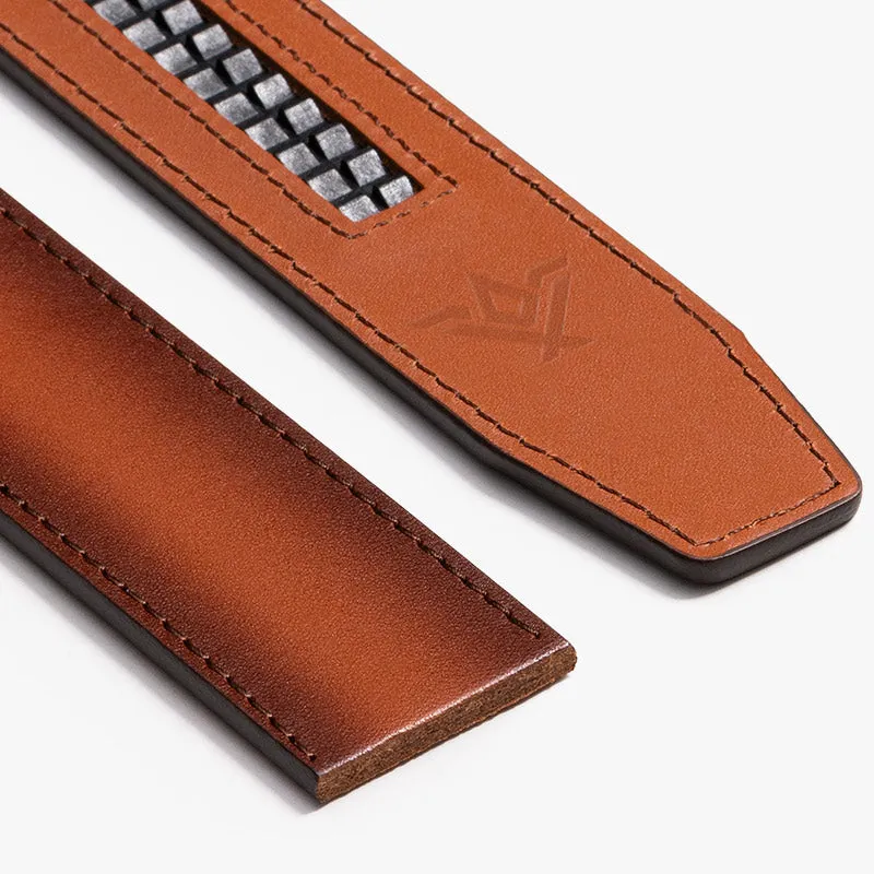 Cognac Full Grain Leather Belt