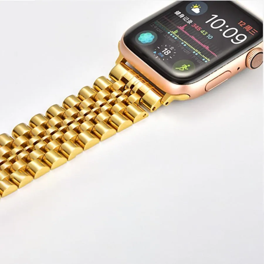 Coteetci ® Stainless Steel Band for Apple Watch [42/44/45/49 MM] - Golden