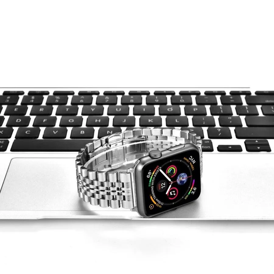 Coteetci ® Stainless Steel Band for Apple Watch [42/44/45/49MM] - Silver