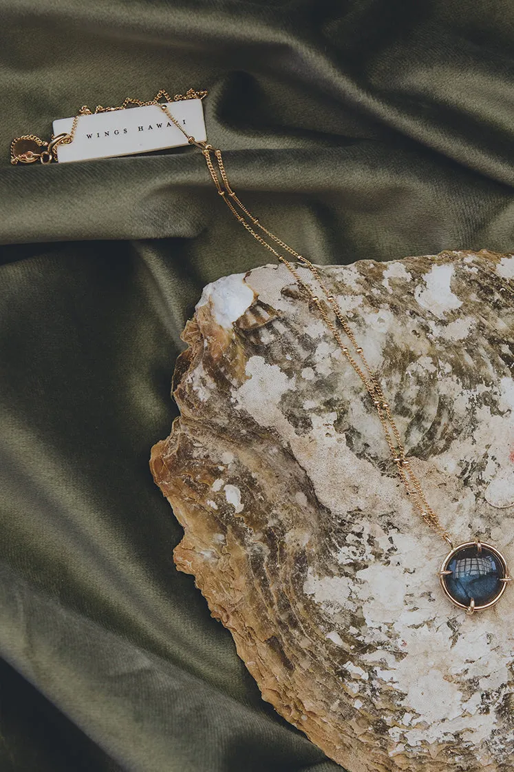 Crystal Ball Necklace - Labradorite