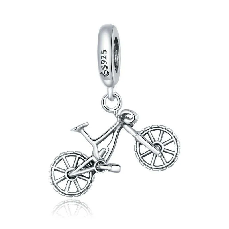 Crystal Bicycle Pendant Charm Jewelry Without Chain - SCC1082