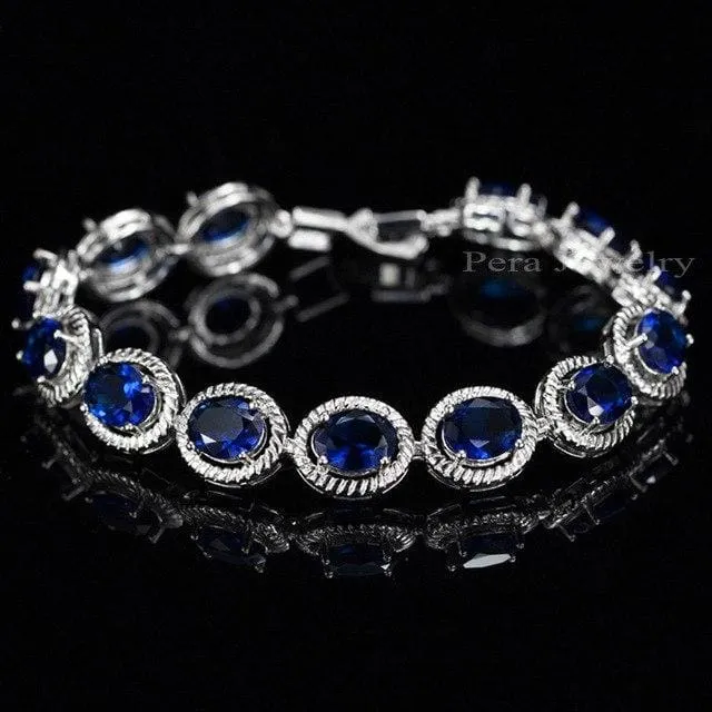 Cubic Zirconia Stone Bangle / Bracelet For Women