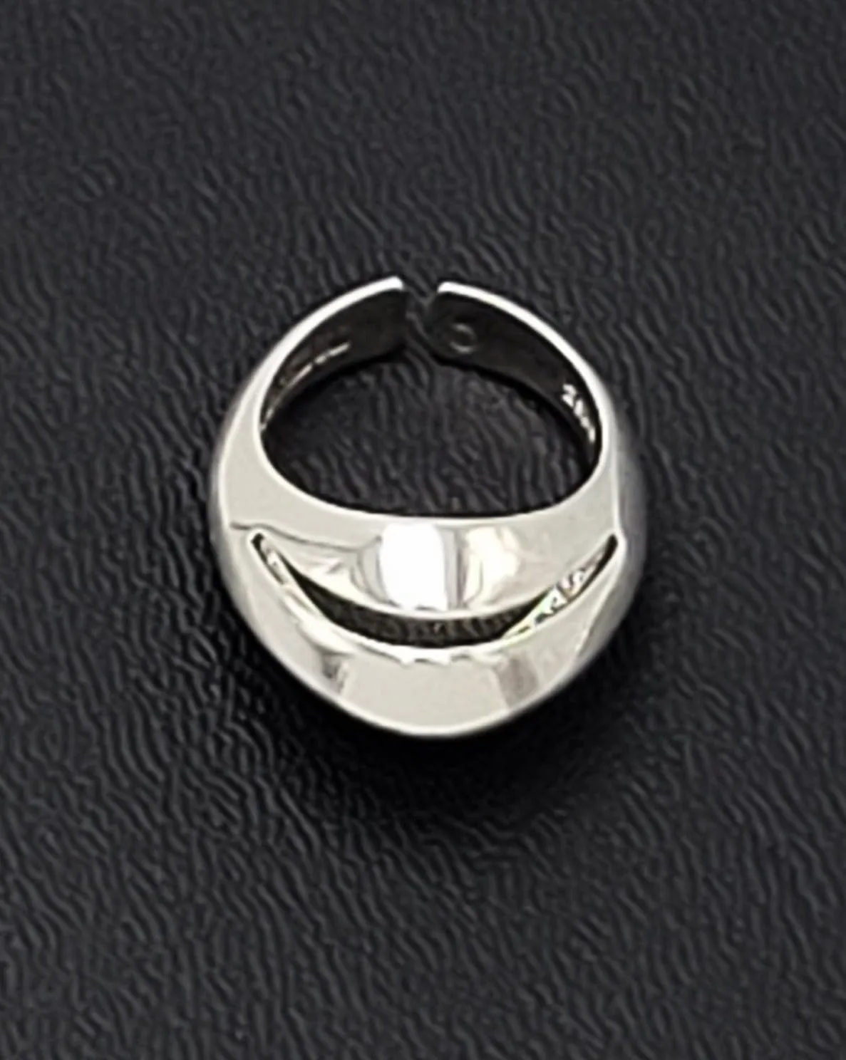 Danish Hermann Siersbol Modernist Sterling Domed Cocktail Ring 1960s