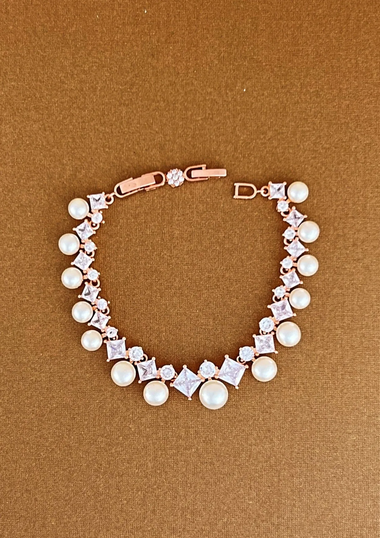 DARA Simulated Diamond and Pearls Bracelet *Final Sale*