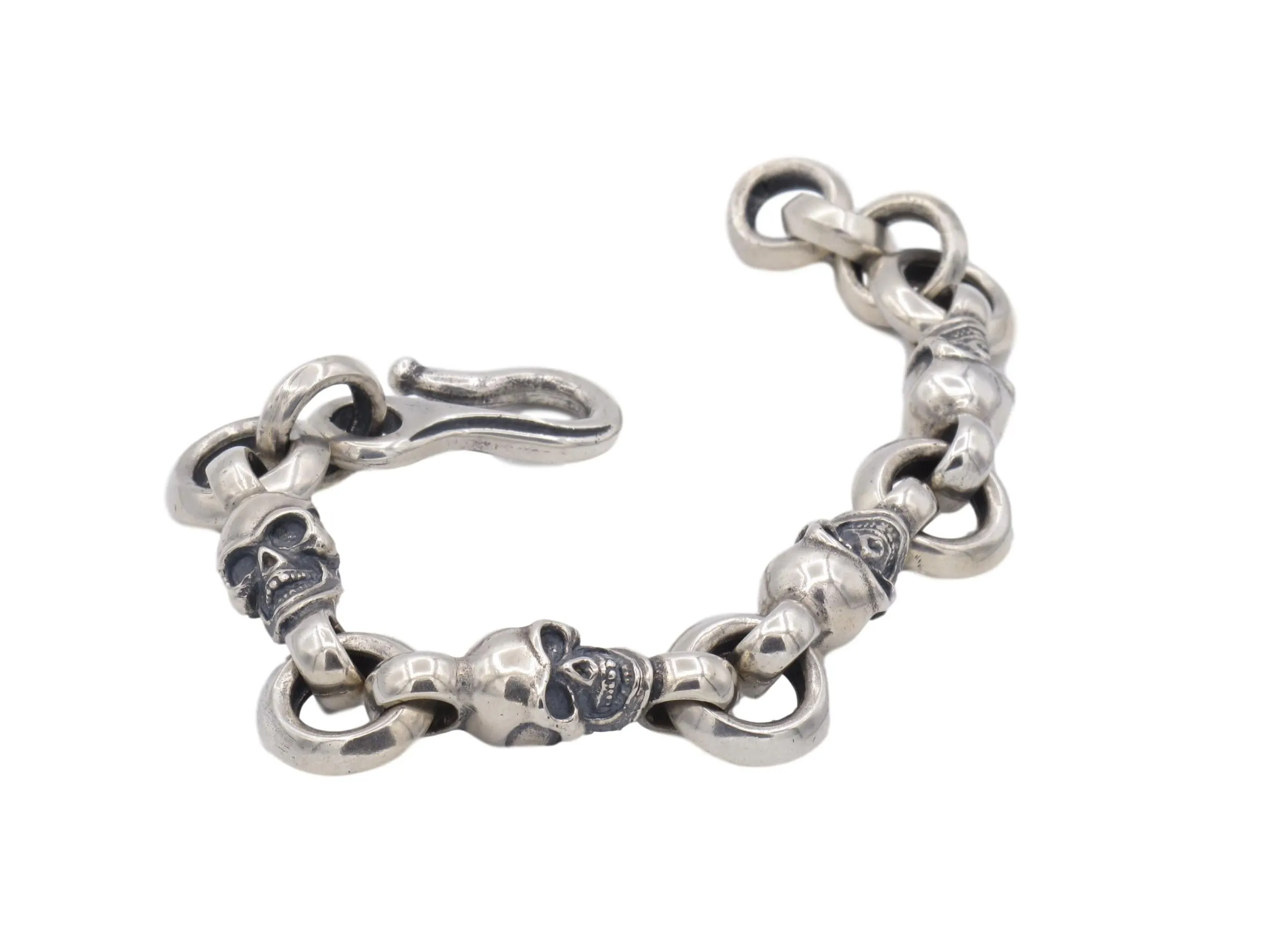 #DB-16 Four Skull Link Bracelet