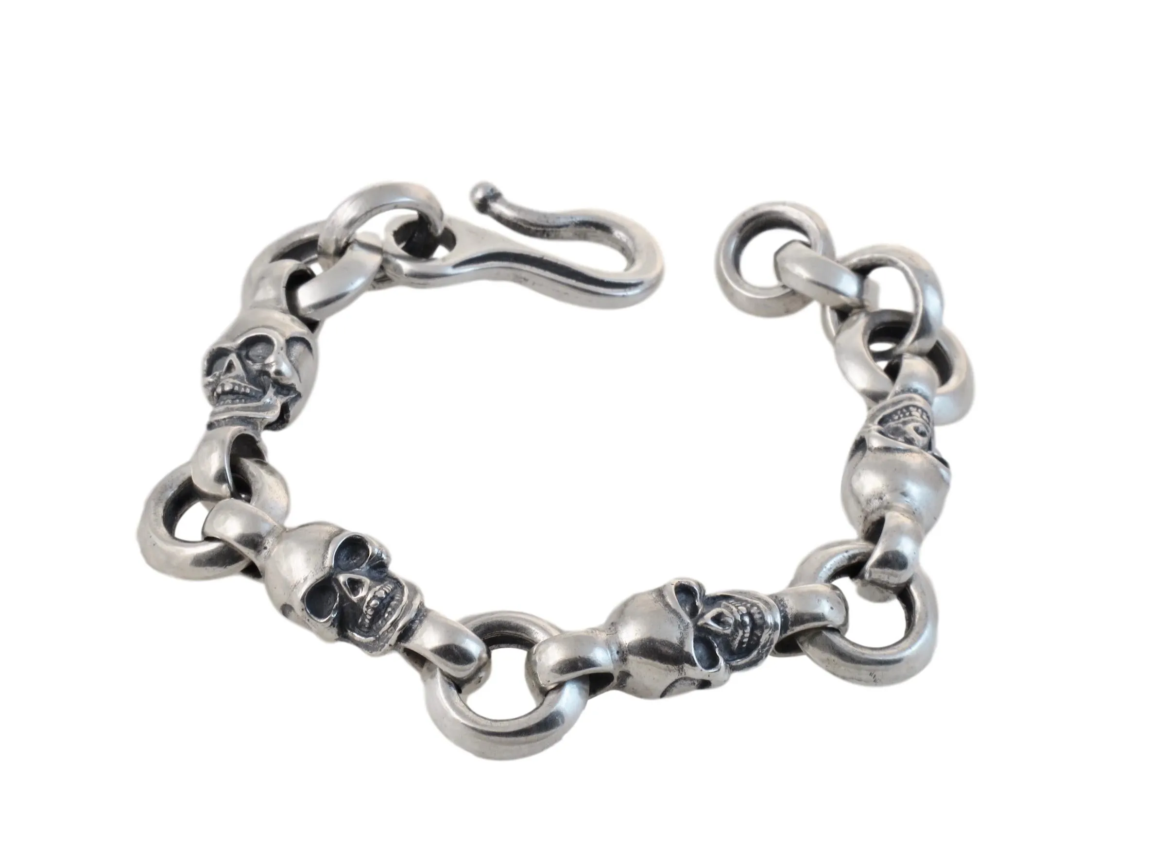 #DB-16 Four Skull Link Bracelet