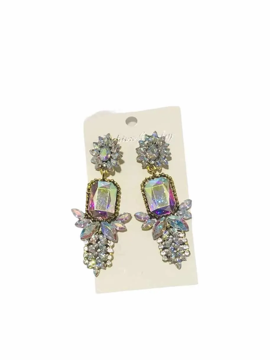 Decor Gemstone Chandelier Earrings