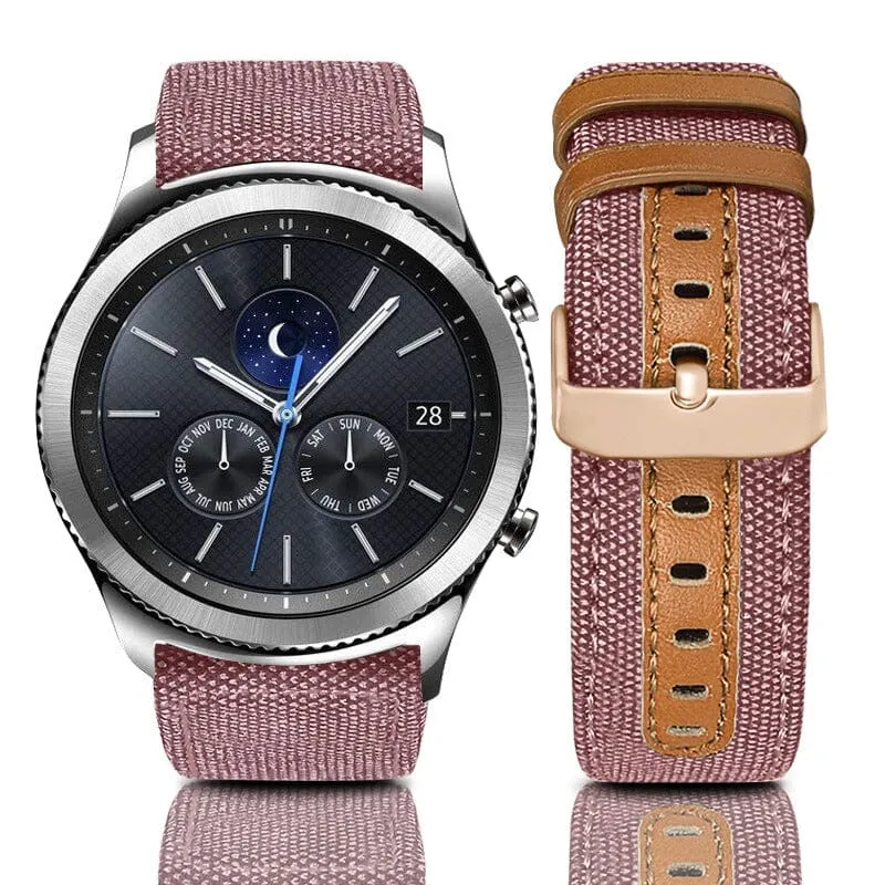 Denim & Leather Watch Straps Compatible with the Kogan Hybrid  Smart Watch