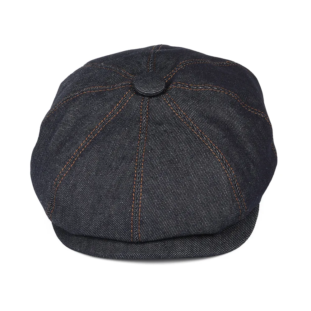 Denim Newsboy Cap - Dark Blue