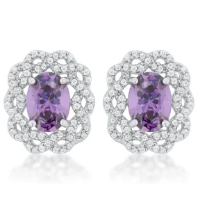 Destry Vintage Amethyst Oval Stud Earrings | 2.5ct