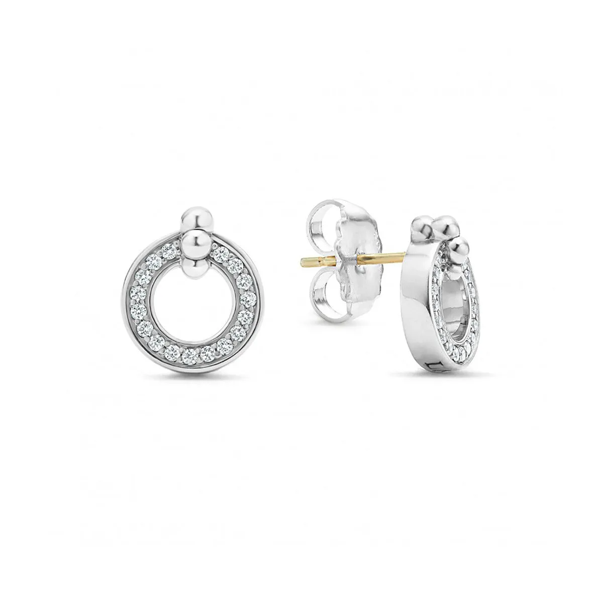 Diamond Circle Earrings