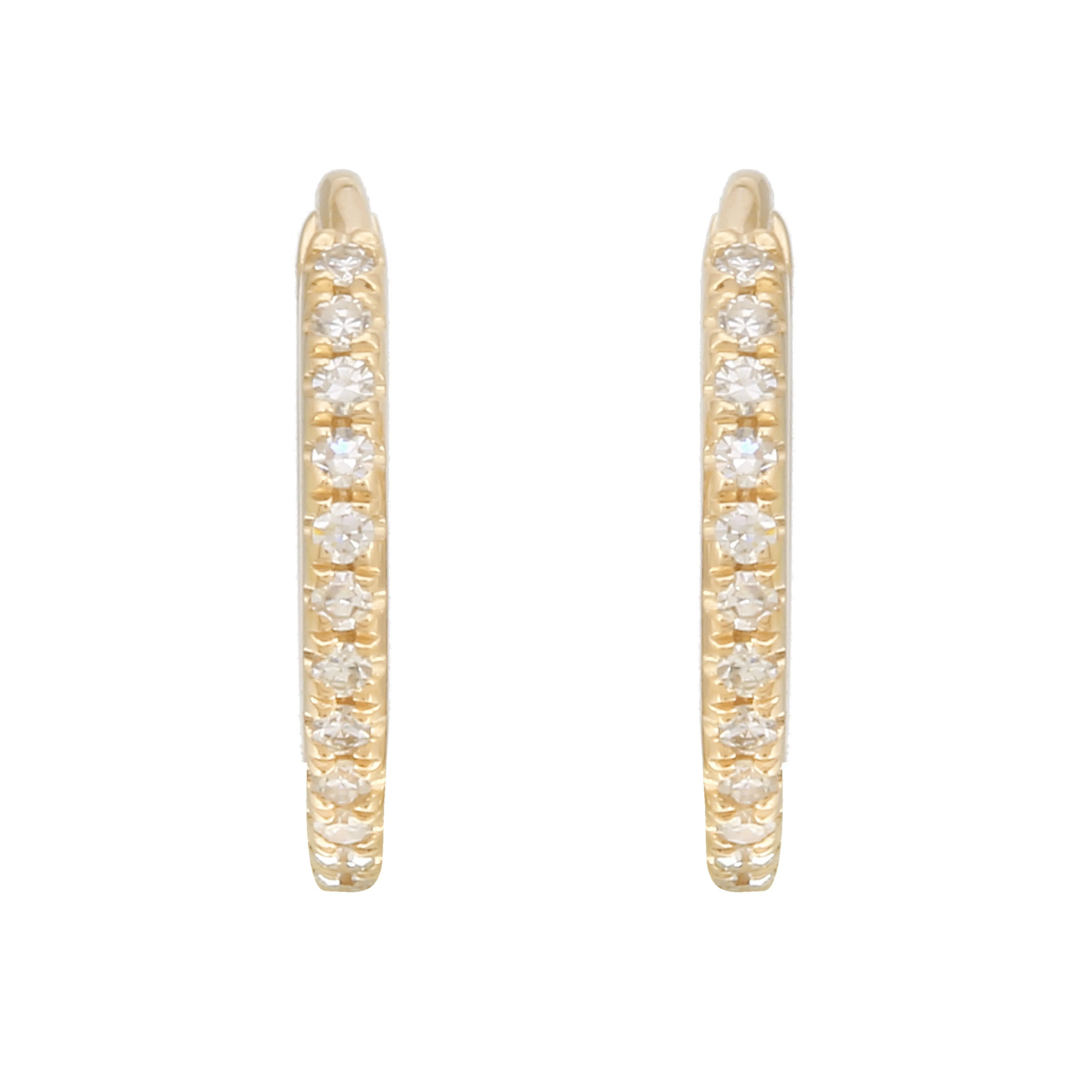 Diamond Huggie Hoops