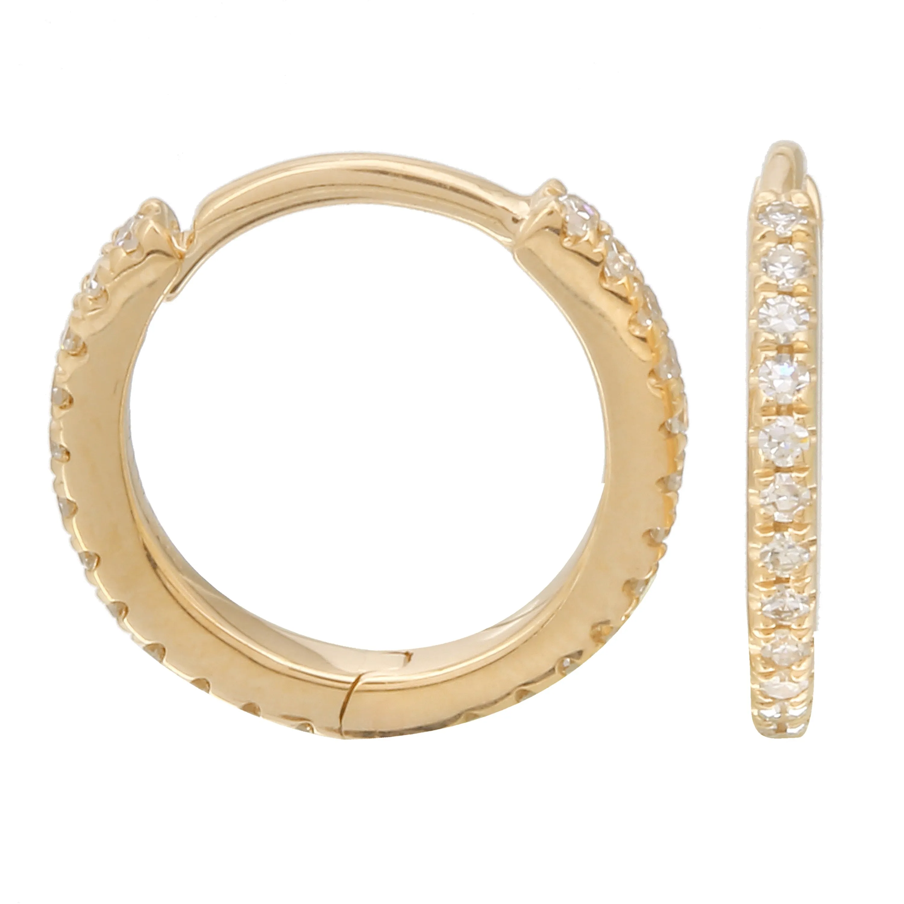 Diamond Huggie Hoops