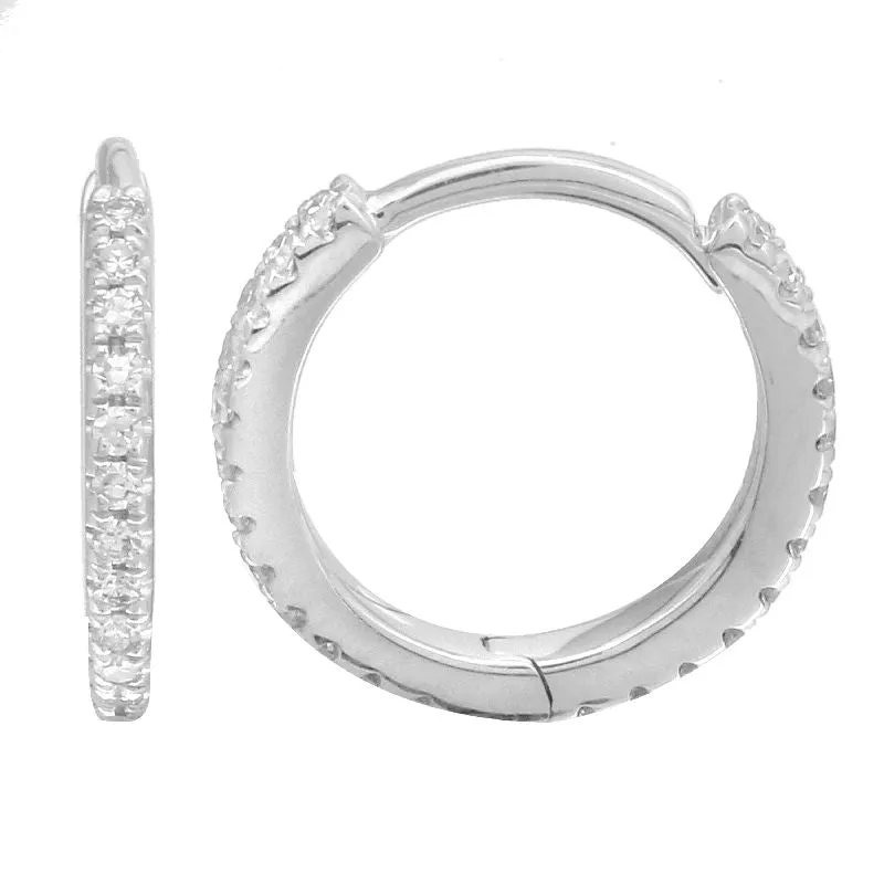 Diamond Huggie Hoops