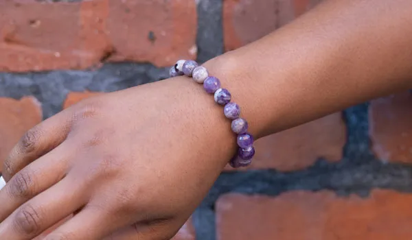 Dog Tooth Amethyst Natural Gemstone Bracelet