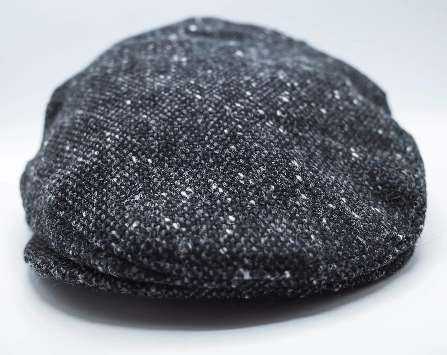 Donegal Tweed Driving Cap - Black