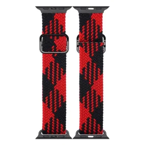 DUX DUCIS Apple Watch (45mm) elastic nylon watch strap - Red / Black