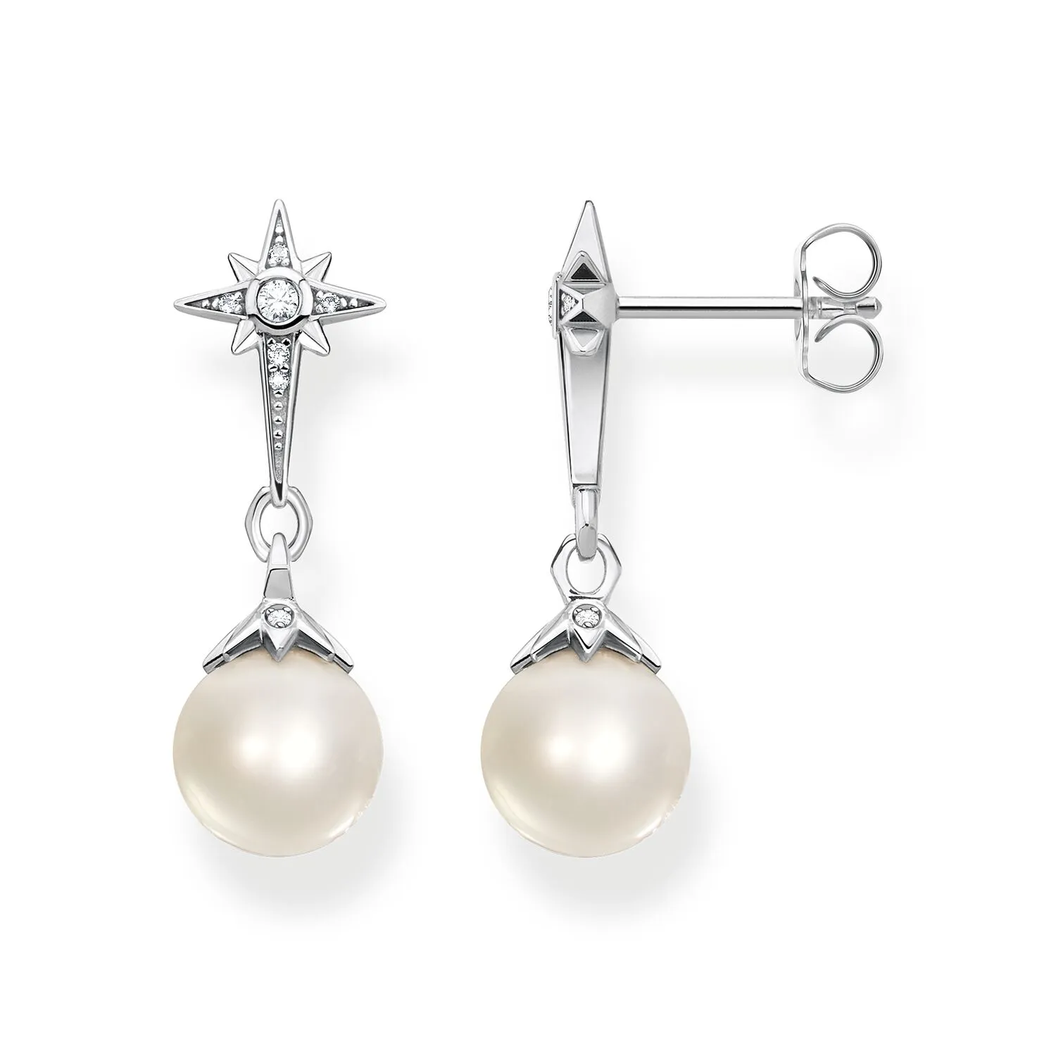 Earrings Pearl Star