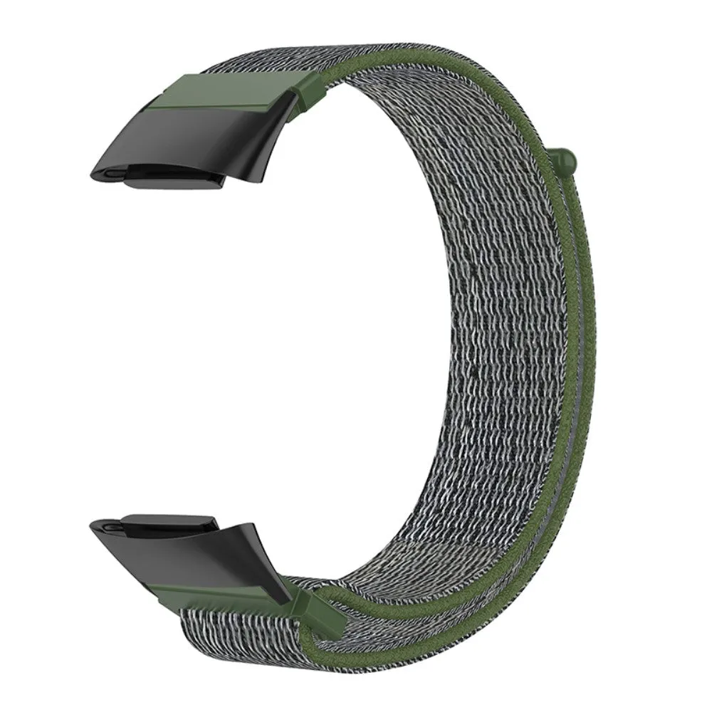 Elastic nylon watch strap Fitbit Charge 5 - Army Green