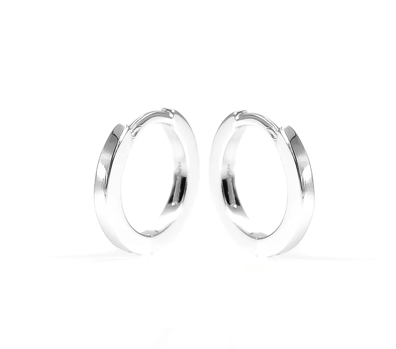 Eliasz and Ella Classic Huggie Hoops Silver