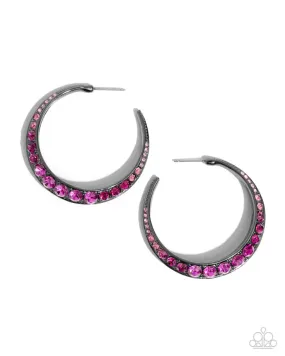 Embedded Edge - pink Earrings